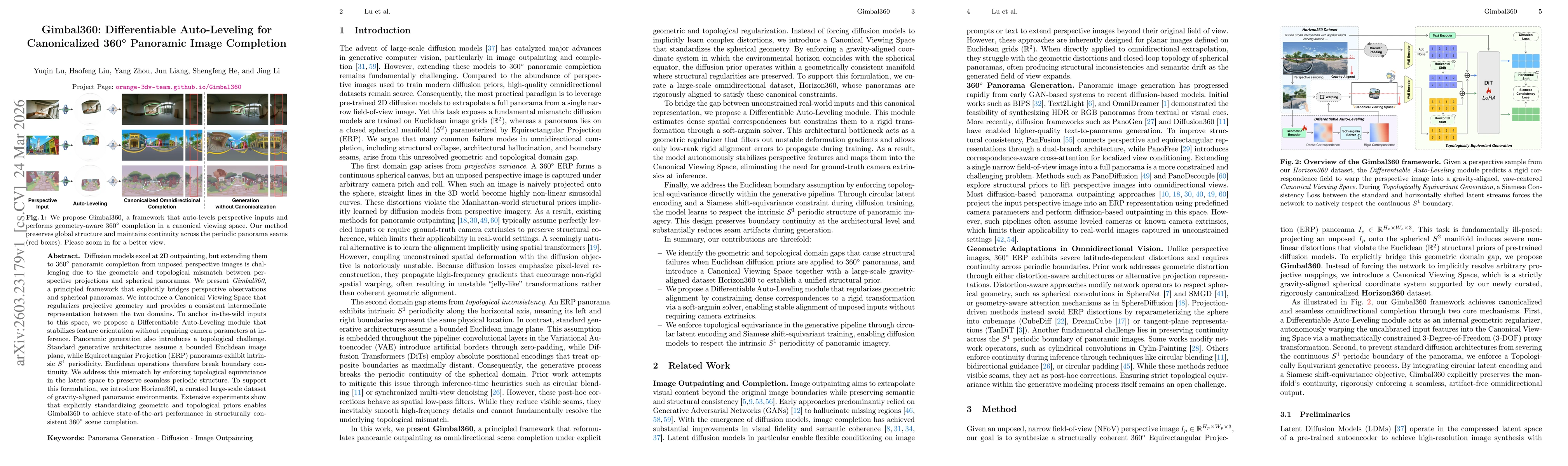 Thumbnail for Gimbal360: Differentiable Auto-Leveling for Canonicalized $360^\circ$ Panoramic Image Completion