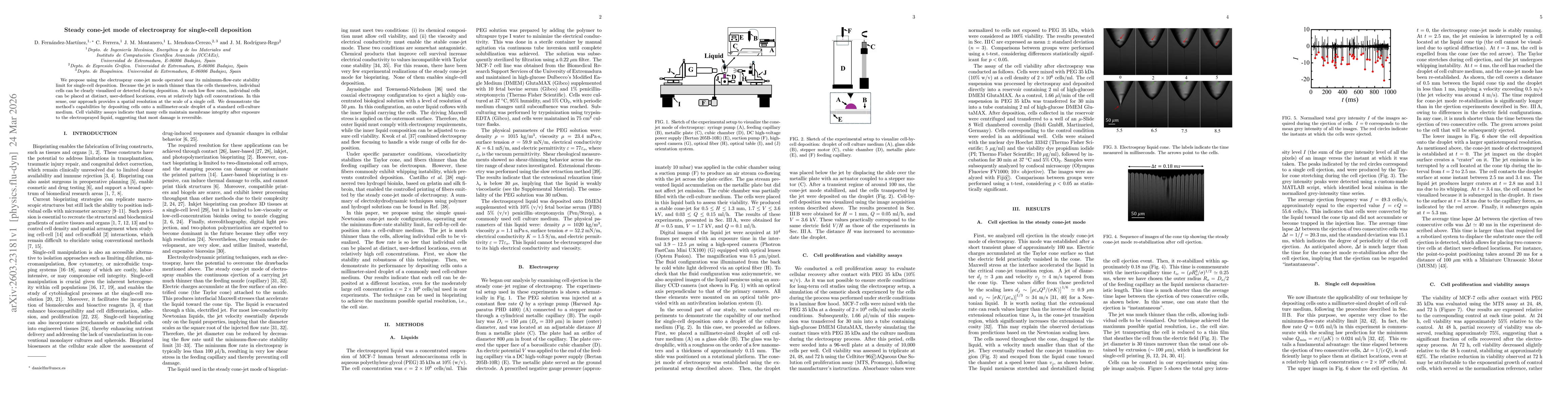 Thumbnail for Steady cone-jet mode of electrospray for single-cell deposition