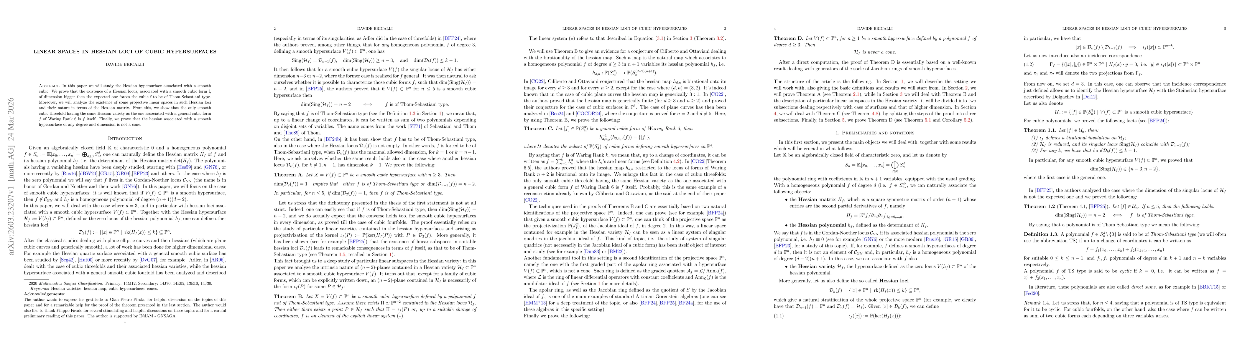 Thumbnail for Linear spaces in Hessian loci of cubic hypersurfaces