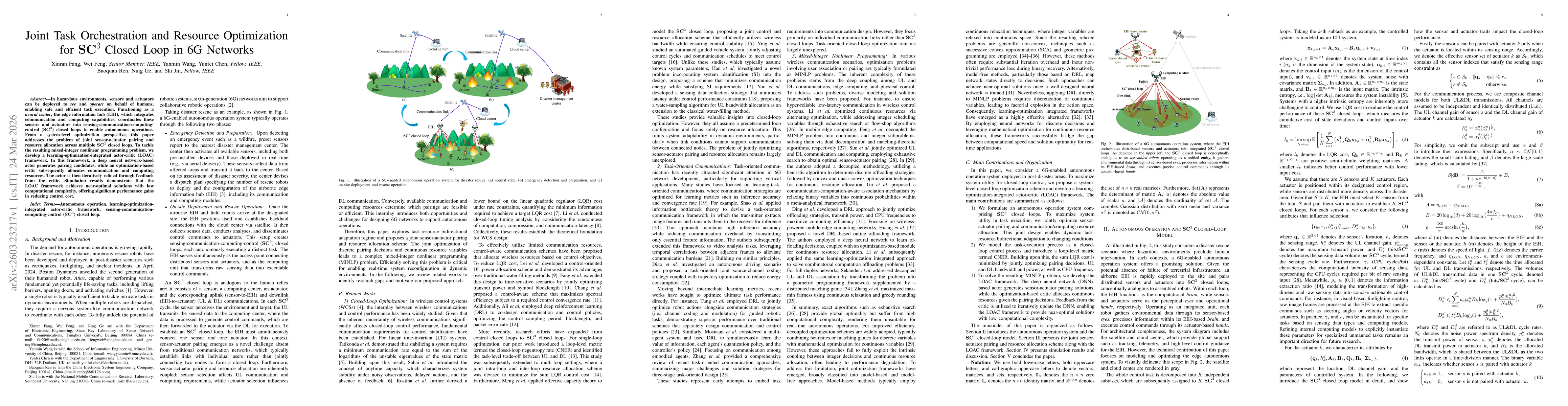 Thumbnail for Joint Task Orchestration and Resource Optimization for SC3 Closed Loop in 6G Networks