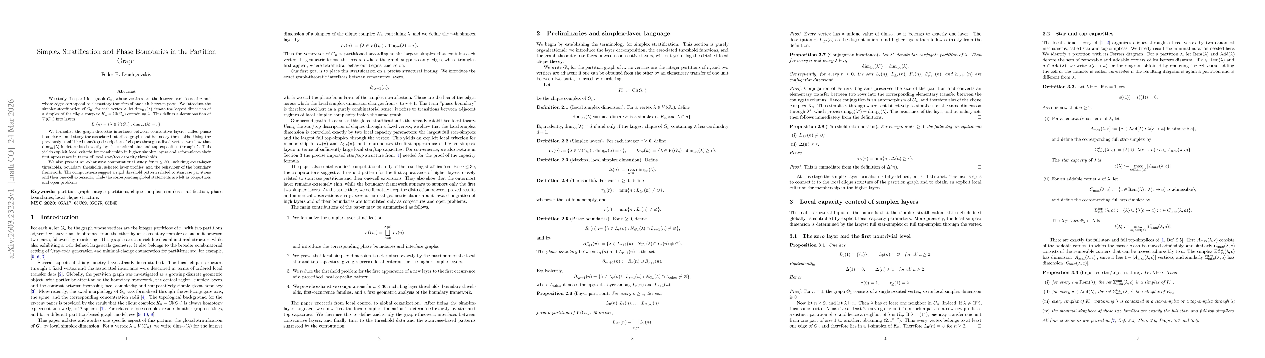 Thumbnail for Simplex Stratification and Phase Boundaries in the Partition Graph
