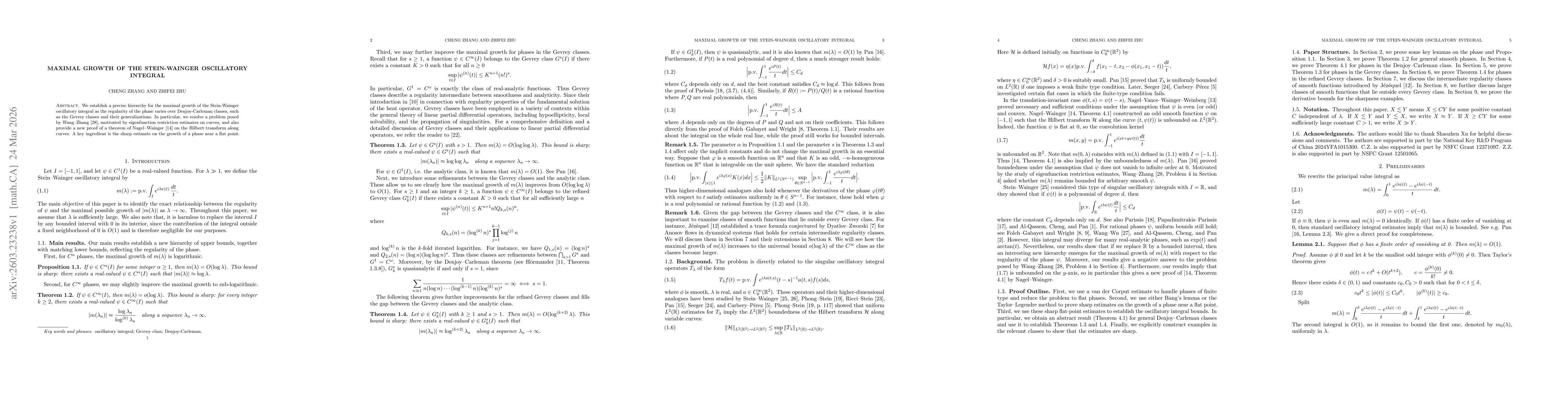 Thumbnail for Maximal growth of the Stein-Wainger oscillatory integral