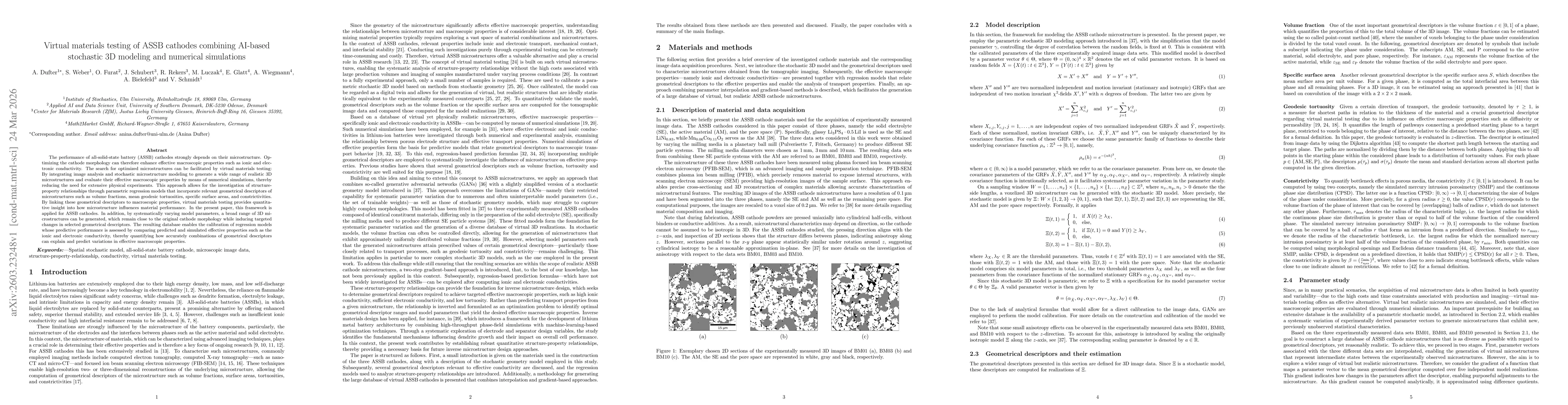 Thumbnail for Virtual materials testing of ASSB cathodes combining AI-based stochastic 3D modeling and numerical simulations