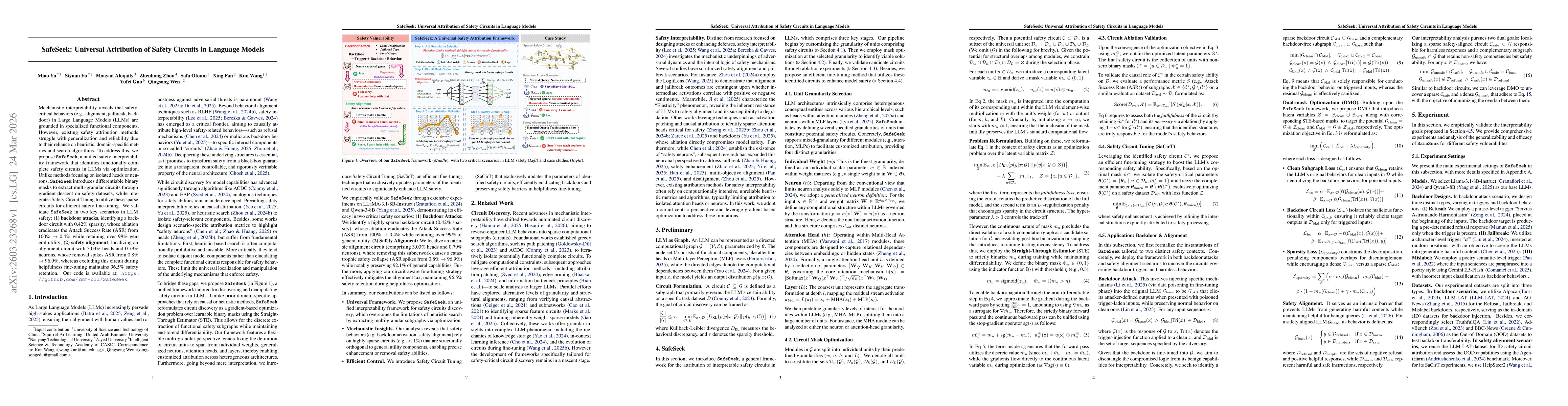 Thumbnail for SafeSeek: Universal Attribution of Safety Circuits in Language Models