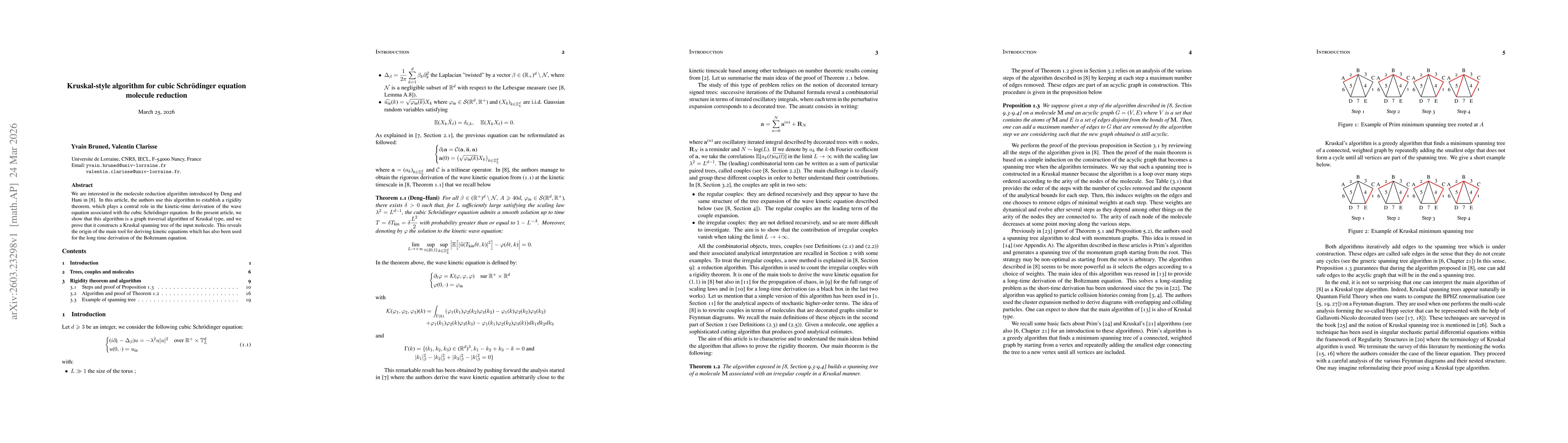 Thumbnail for Kruskal-style algorithm for cubic Schrödinger equation molecule reduction