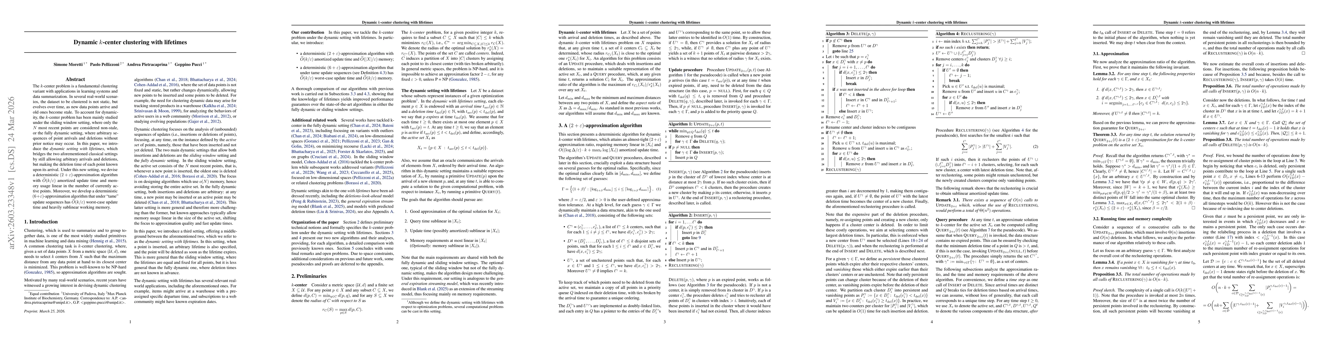 Thumbnail for Dynamic k-center clustering with lifetimes