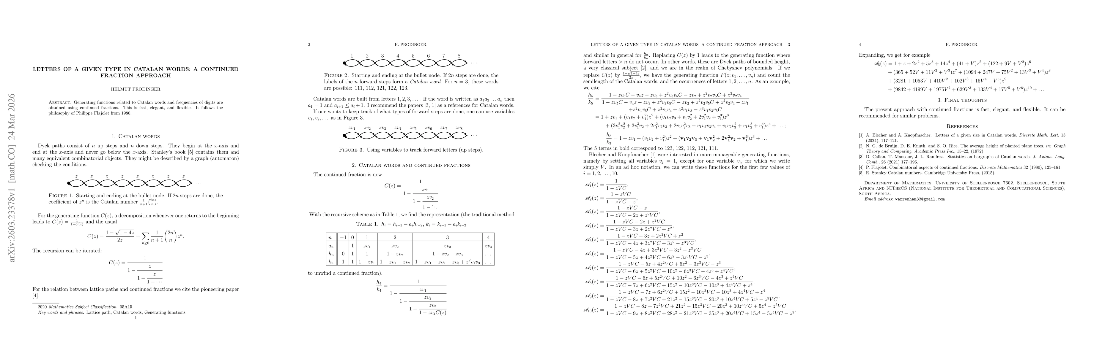 Thumbnail for Letters of a given type in Catalan words: A continued fraction approach
