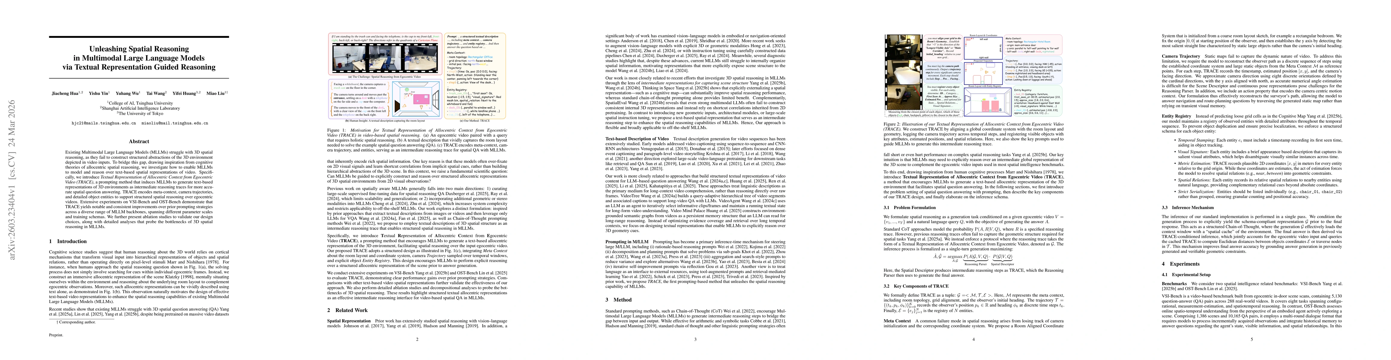 Thumbnail for Unleashing Spatial Reasoning in Multimodal Large Language Models via Textual Representation Guided Reasoning