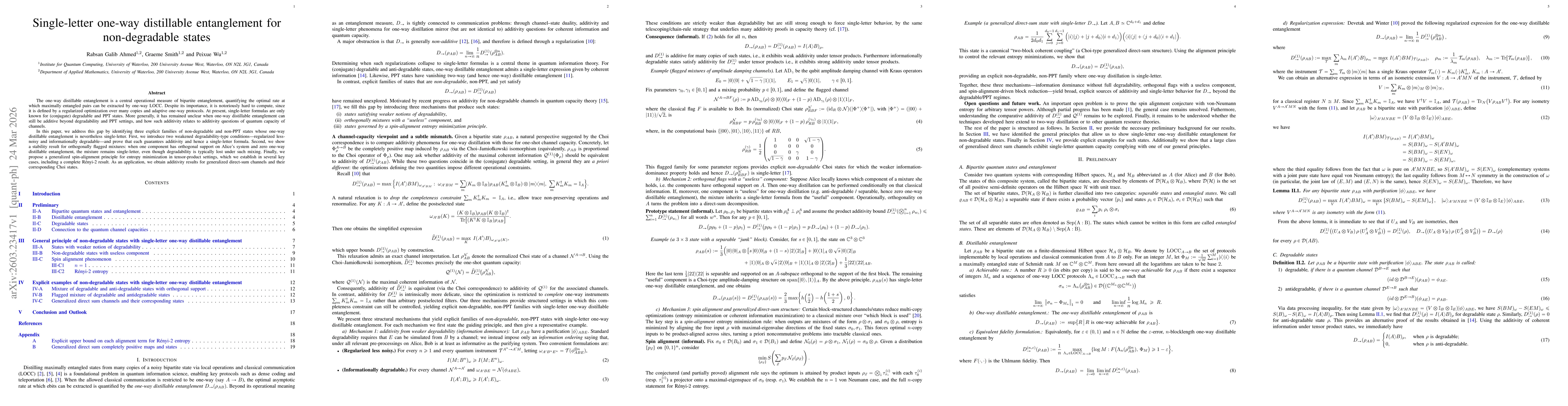 Thumbnail for Single-letter one-way distillable entanglement for non-degradable states