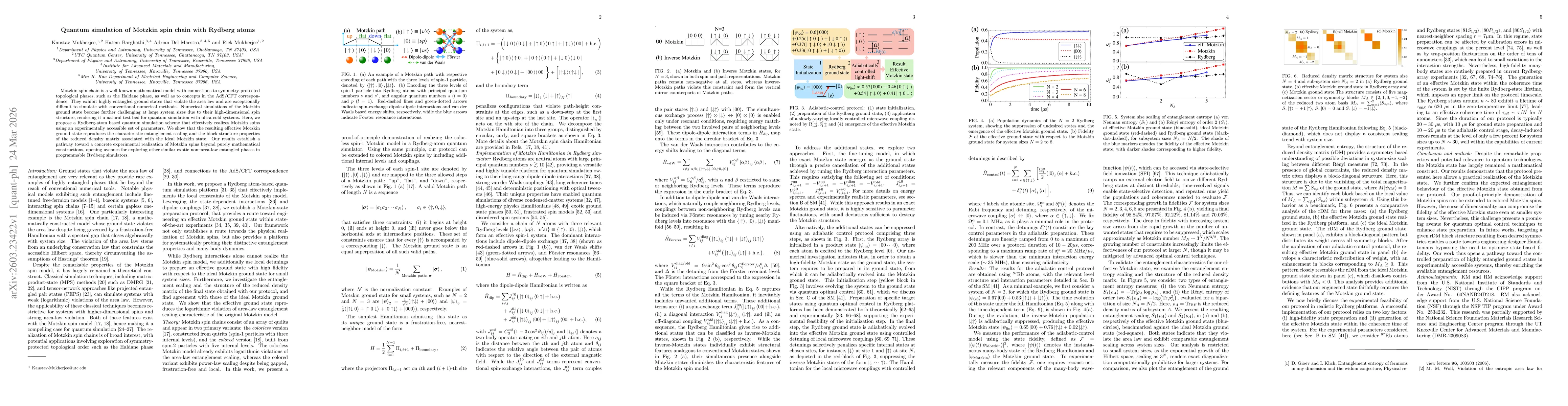 Thumbnail for Quantum simulation of Motzkin spin chain with Rydberg atoms