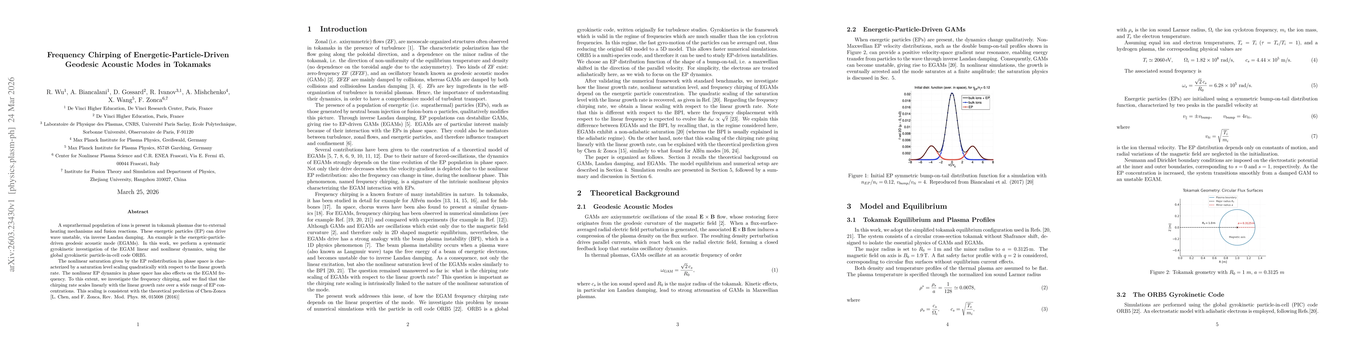 Thumbnail for Frequency Chirping of Energetic-Particle-Driven Geodesic Acoustic Modes in Tokamaks