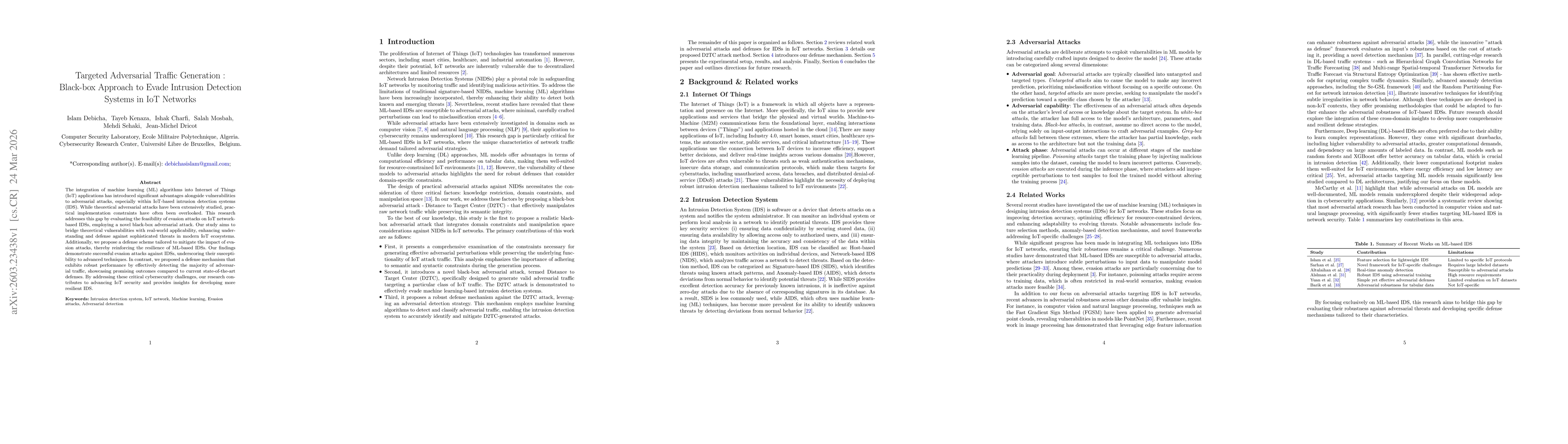 Thumbnail for Targeted Adversarial Traffic Generation : Black-box Approach to Evade Intrusion Detection Systems in IoT Networks