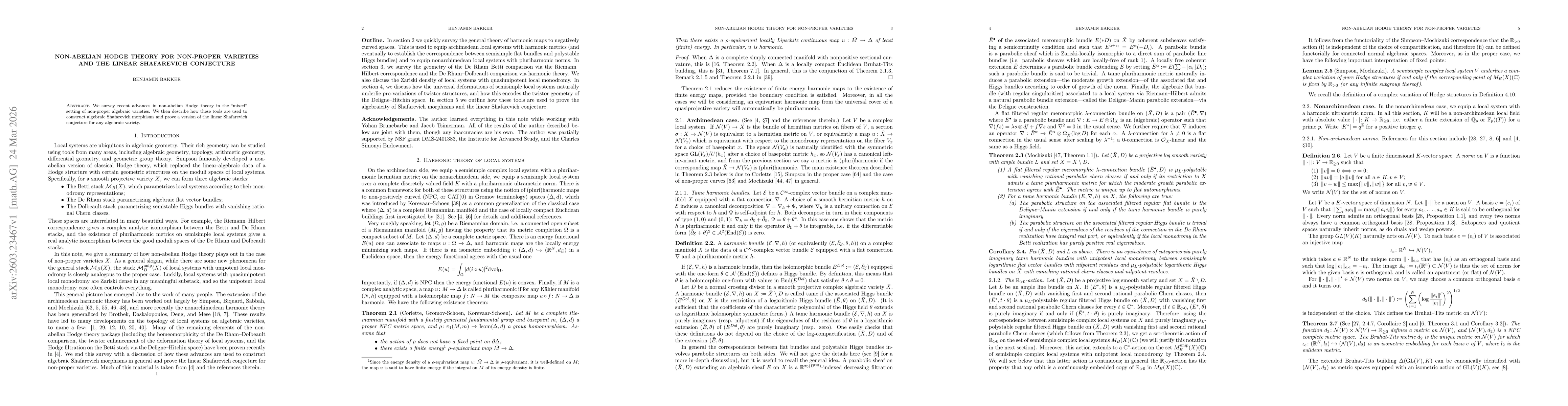 Thumbnail for Non-abelian Hodge theory for non-proper varieties and the linear Shafarevich conjecture