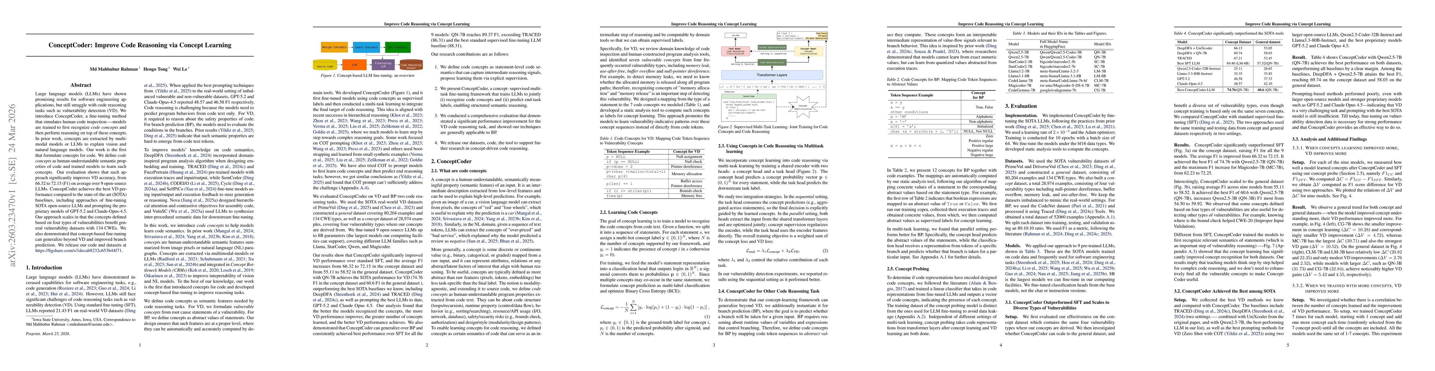 Thumbnail for ConceptCoder: Improve Code Reasoning via Concept Learning