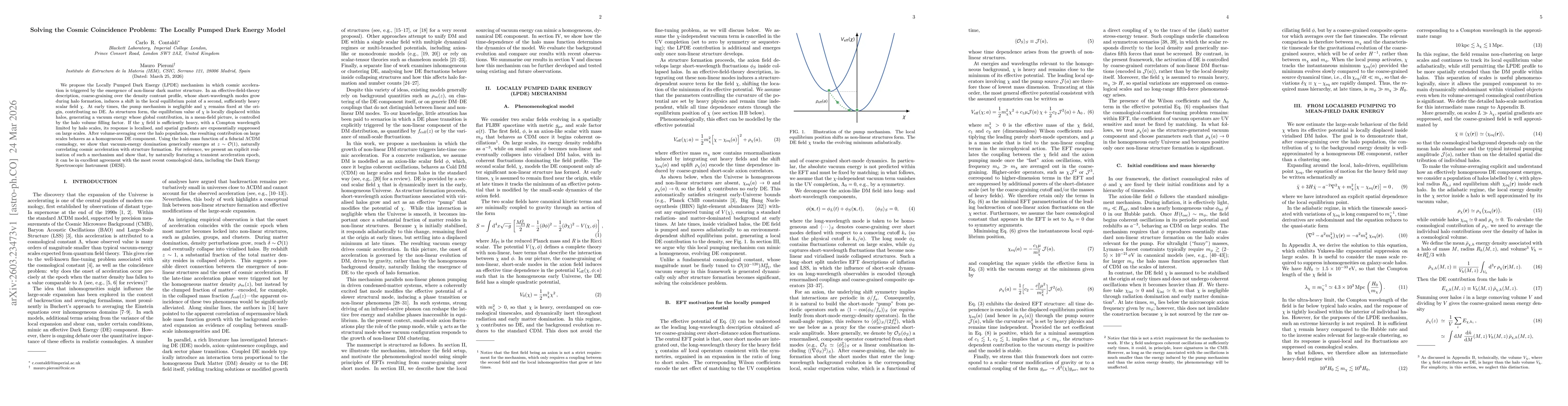 Thumbnail for Solving the Cosmic Coincidence Problem: The Locally Pumped Dark Energy Model