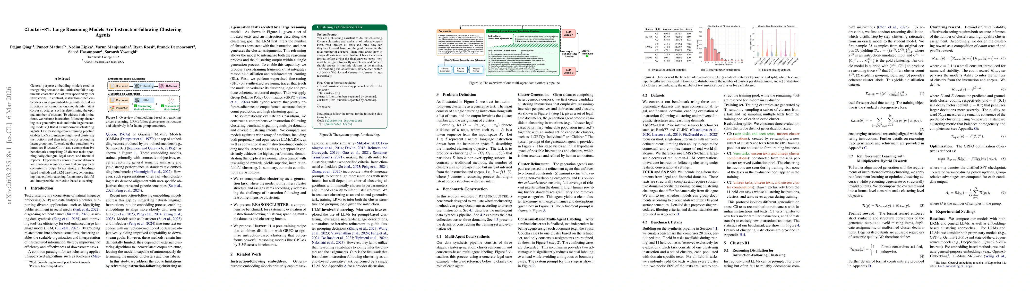 Thumbnail for Cluster-R1: Large Reasoning Models Are Instruction-following Clustering Agents