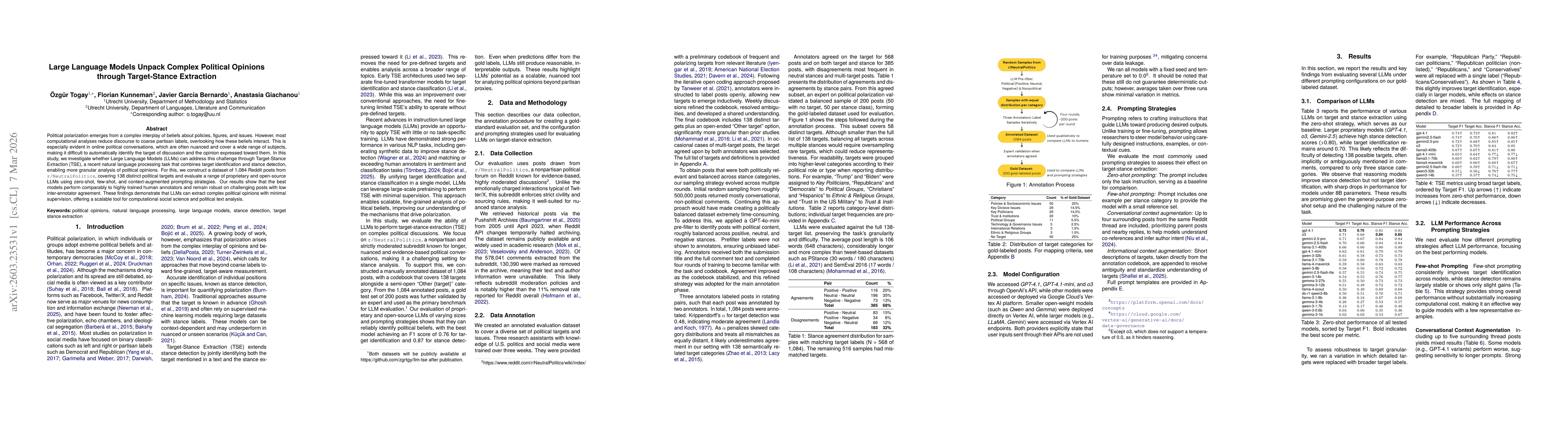 Thumbnail for Large Language Models Unpack Complex Political Opinions through Target-Stance Extraction