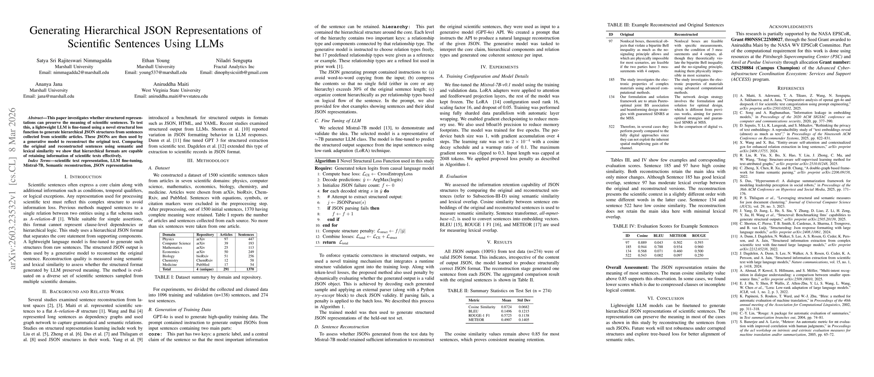 Thumbnail for Generating Hierarchical JSON Representations of Scientific Sentences Using LLMs