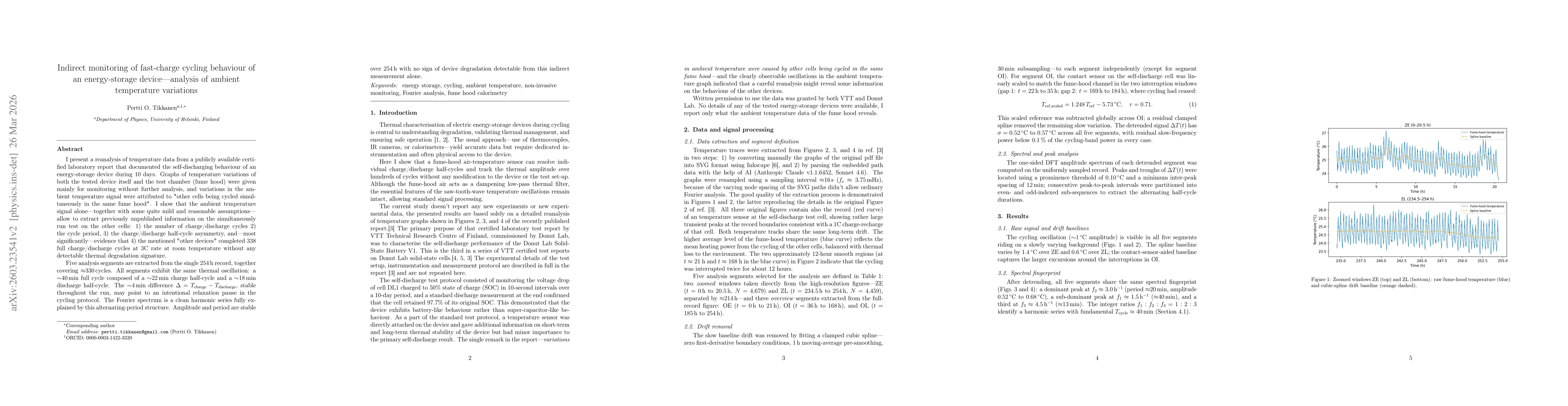 Thumbnail for Indirect monitoring of fast-charge cycling behavior of an energy-storage device-analysis of ambient temperature variations