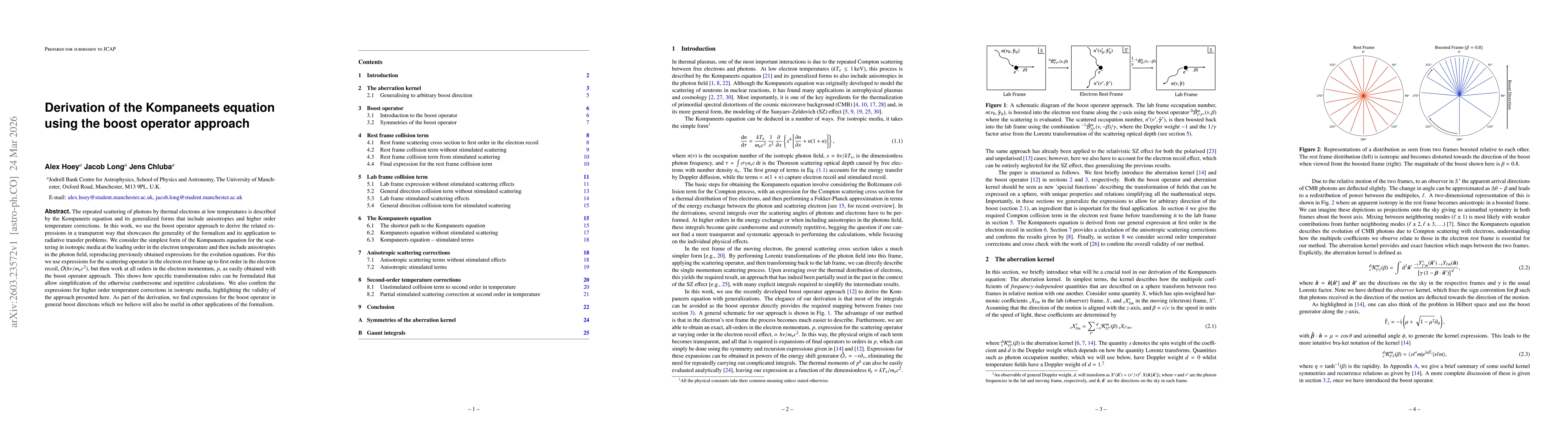 Thumbnail for Derivation of the Kompaneets equation using the boost operator approach
