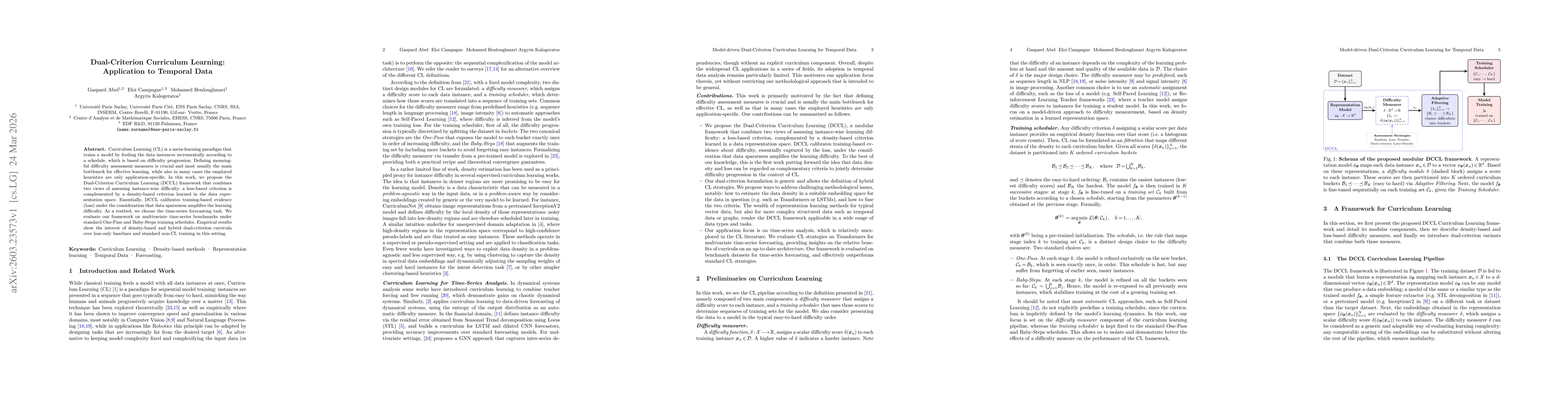 Thumbnail for Dual-Criterion Curriculum Learning: Application to Temporal Data