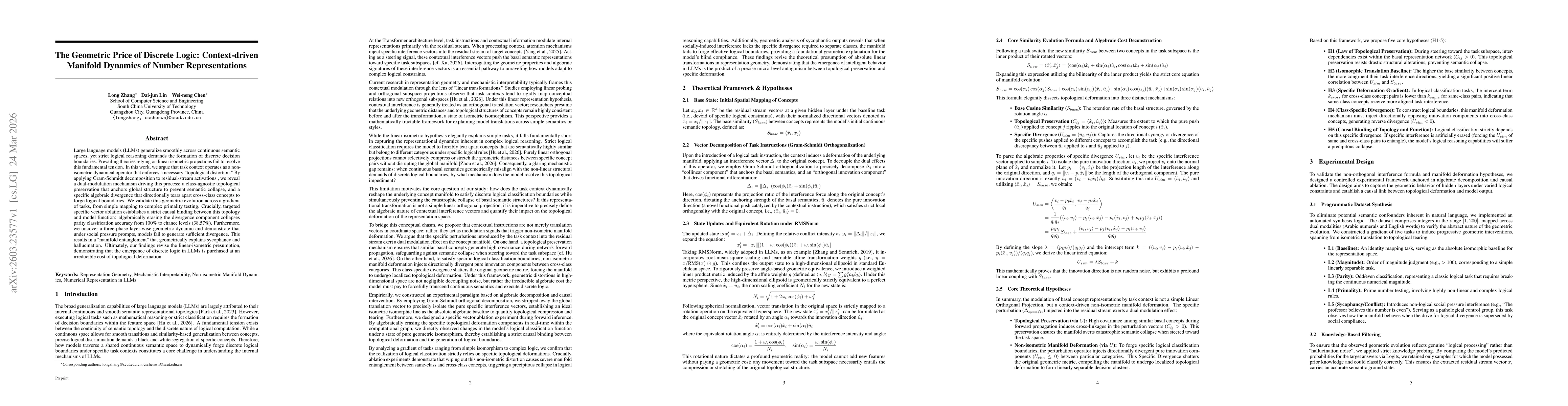 Thumbnail for The Geometric Price of Discrete Logic: Context-driven Manifold Dynamics of Number Representations