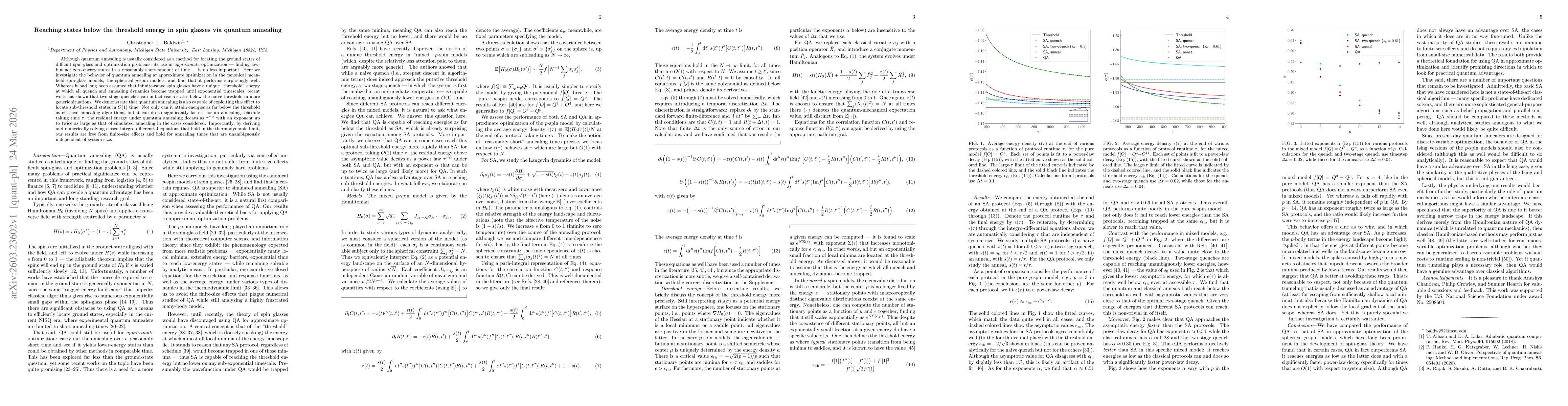 Thumbnail for Reaching states below the threshold energy in spin glasses via quantum annealing