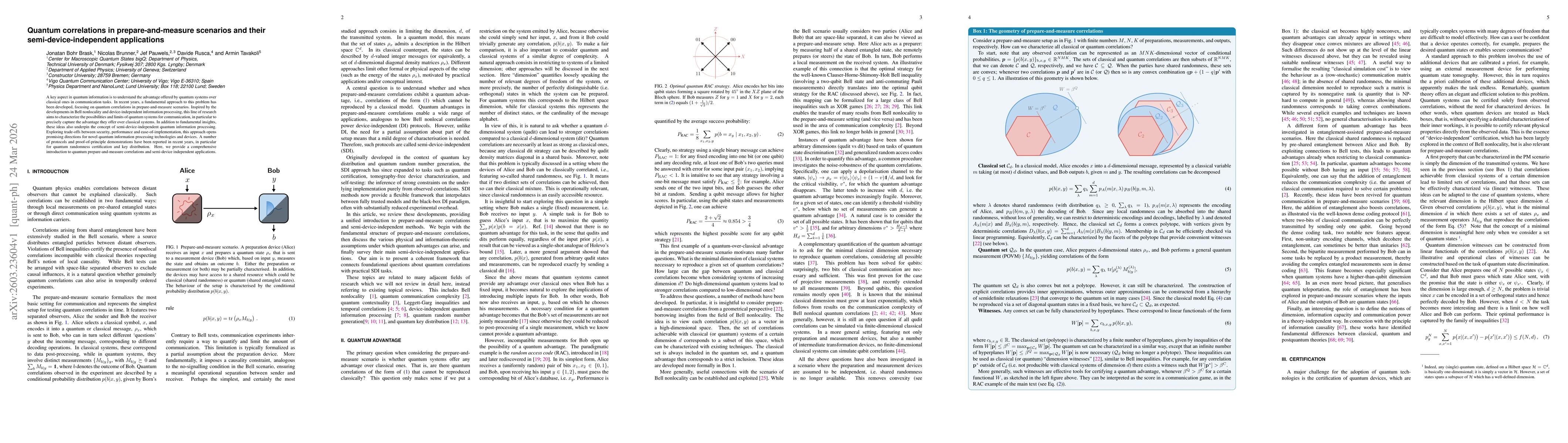 Thumbnail for Quantum correlations in prepare-and-measure scenarios and their semi-device-independent applications