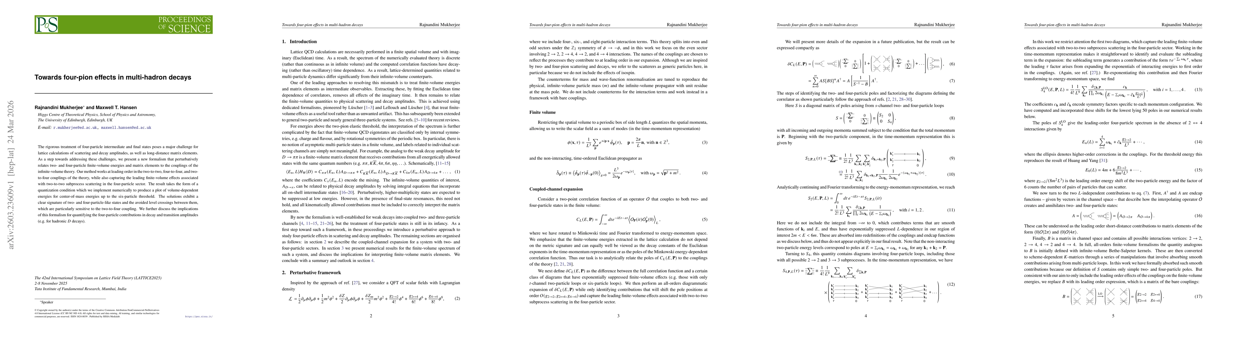 Thumbnail for Towards four-pion effects in multi-hadron decays