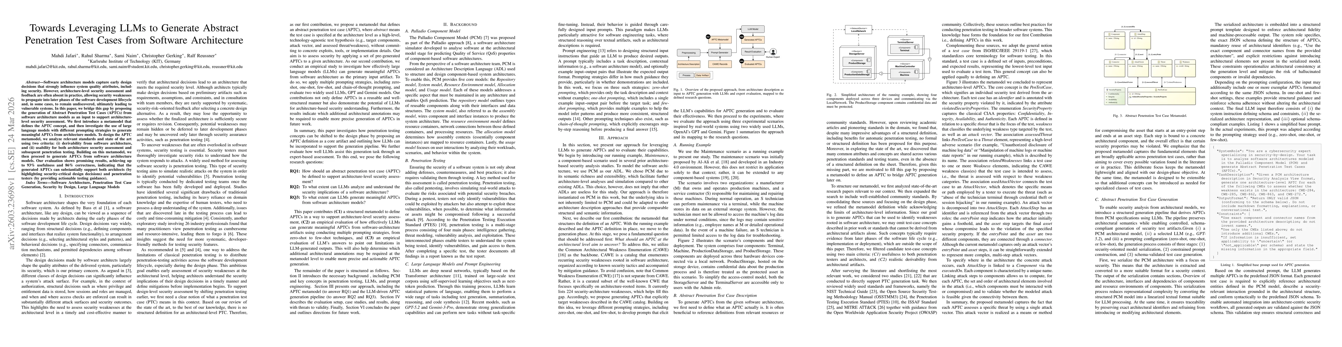 Thumbnail for Towards Leveraging LLMs to Generate Abstract Penetration Test Cases from Software Architecture