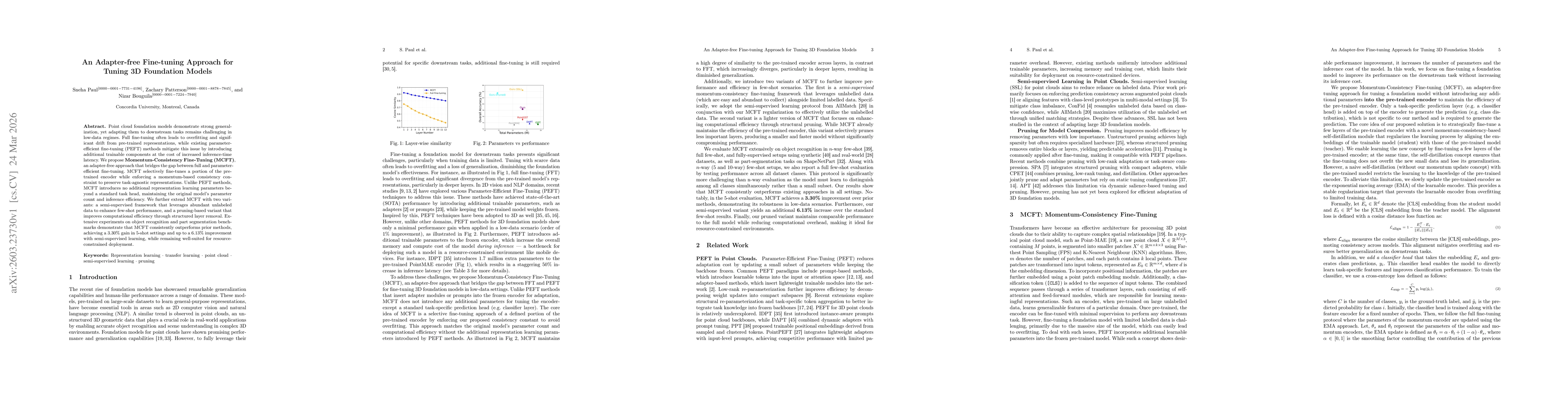 Thumbnail for An Adapter-free Fine-tuning Approach for Tuning 3D Foundation Models