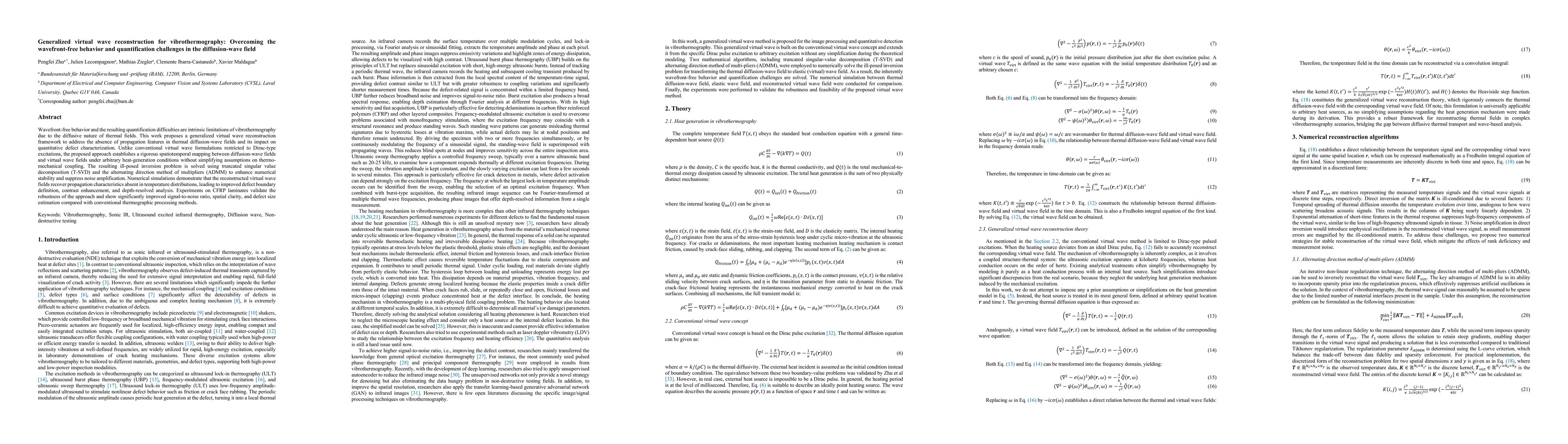 Thumbnail for Generalized virtual wave reconstruction for vibrothermography: Overcoming the wavefront-free behavior and quantification challenges in the diffusion-wave field