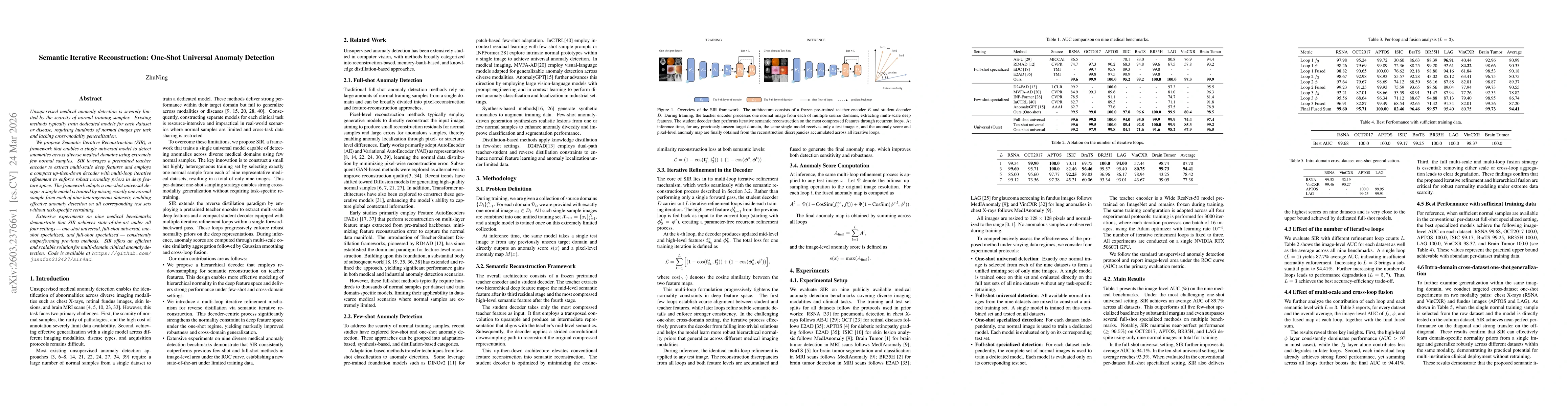 Thumbnail for Semantic Iterative Reconstruction: One-Shot Universal Anomaly Detection