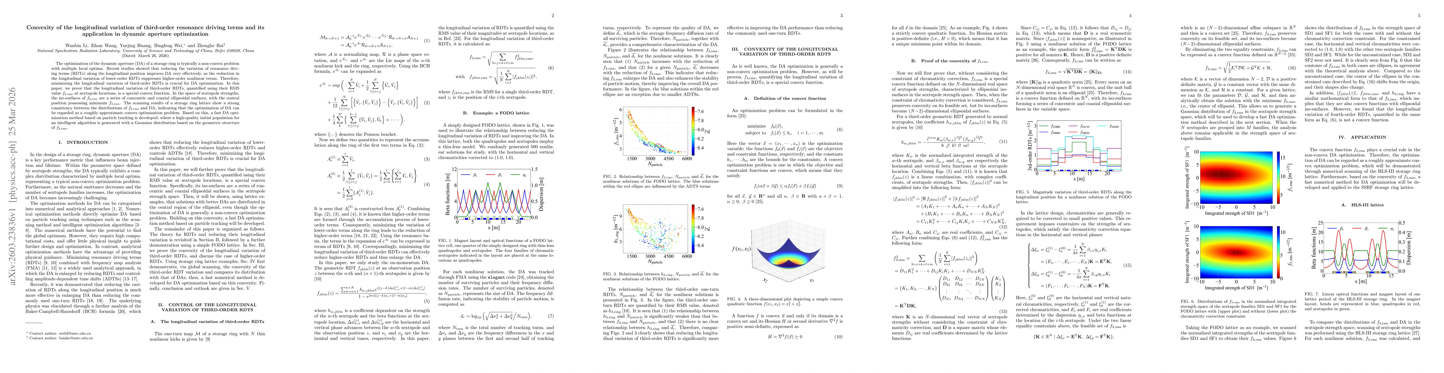 Thumbnail for Convexity of the longitudinal variation of third-order resonance driving terms and its application in dynamic aperture optimization