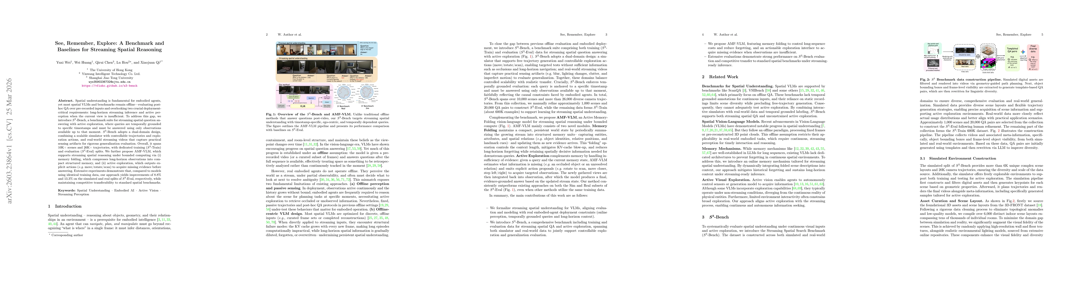 Thumbnail for See, Remember, Explore: A Benchmark and Baselines for Streaming Spatial Reasoning