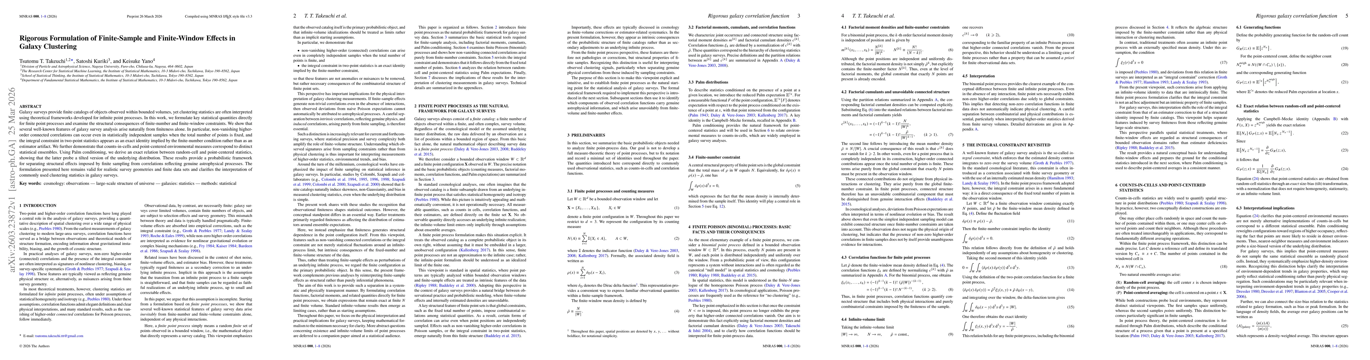 Thumbnail for Rigorous Formulation of Finite-Sample and Finite-Window Effects in Galaxy Clustering
