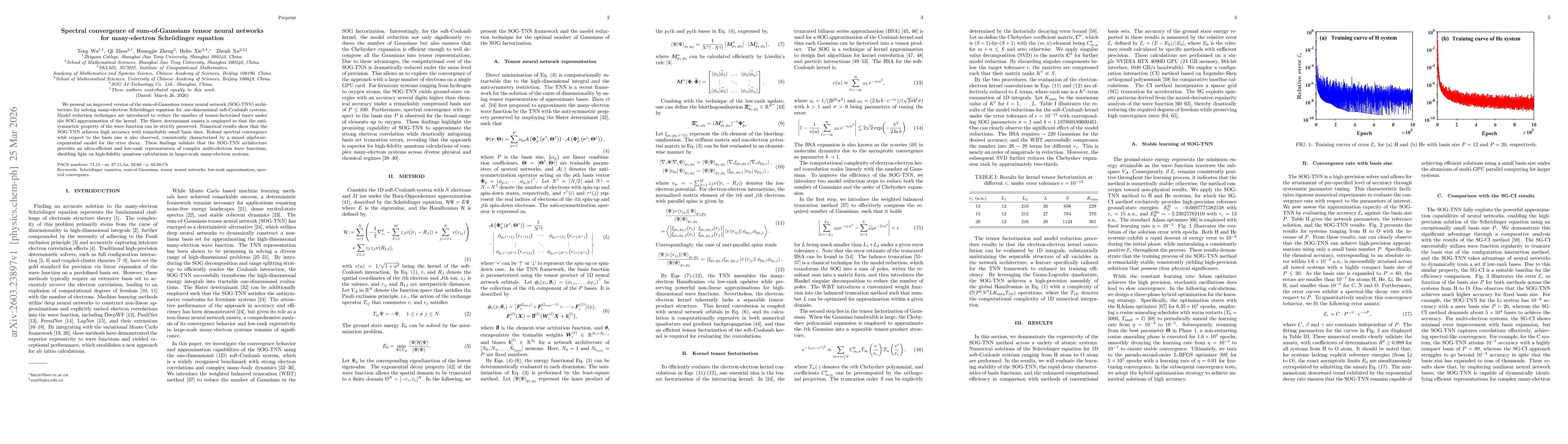 Thumbnail for Spectral convergence of sum-of-Gaussians tensor neural networks for many-electron Schrödinger equation