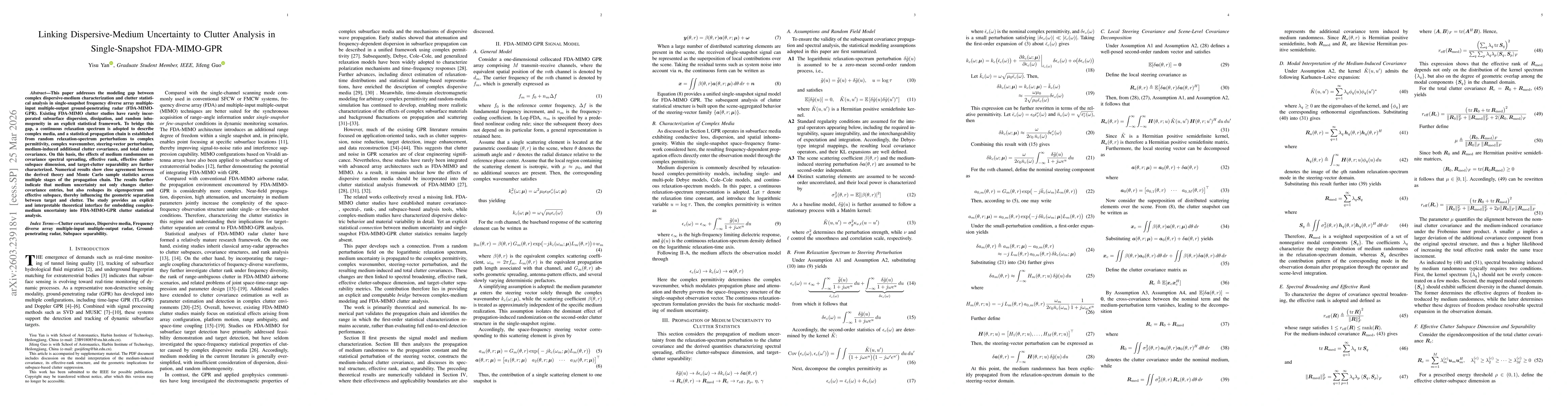 Thumbnail for Linking Dispersive-Medium Uncertainty to Clutter Analysis in Single-Snapshot FDA-MIMO-GPR