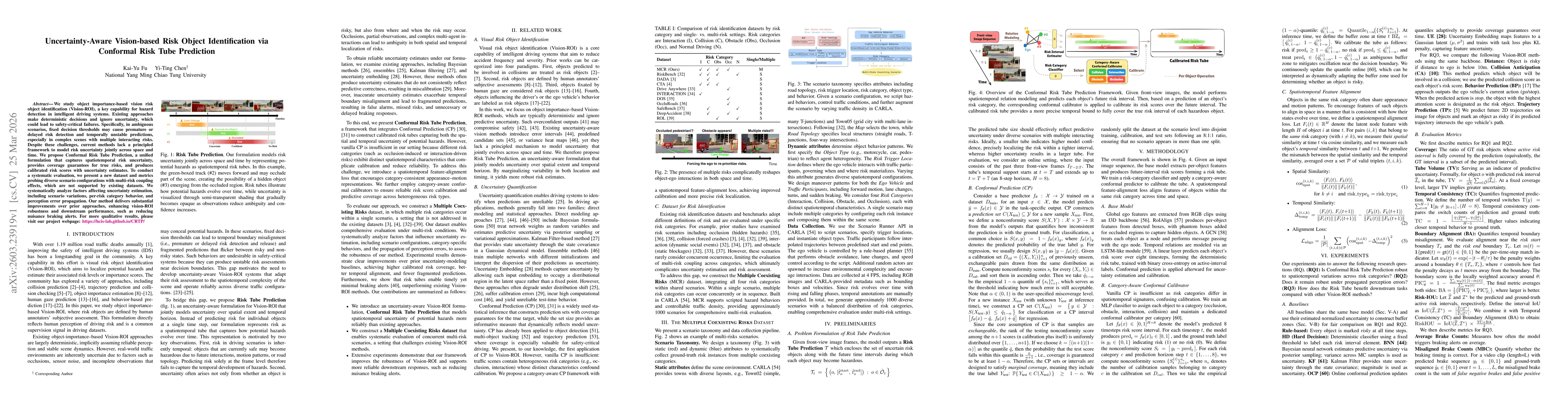 Thumbnail for Uncertainty-Aware Vision-based Risk Object Identification via Conformal Risk Tube Prediction