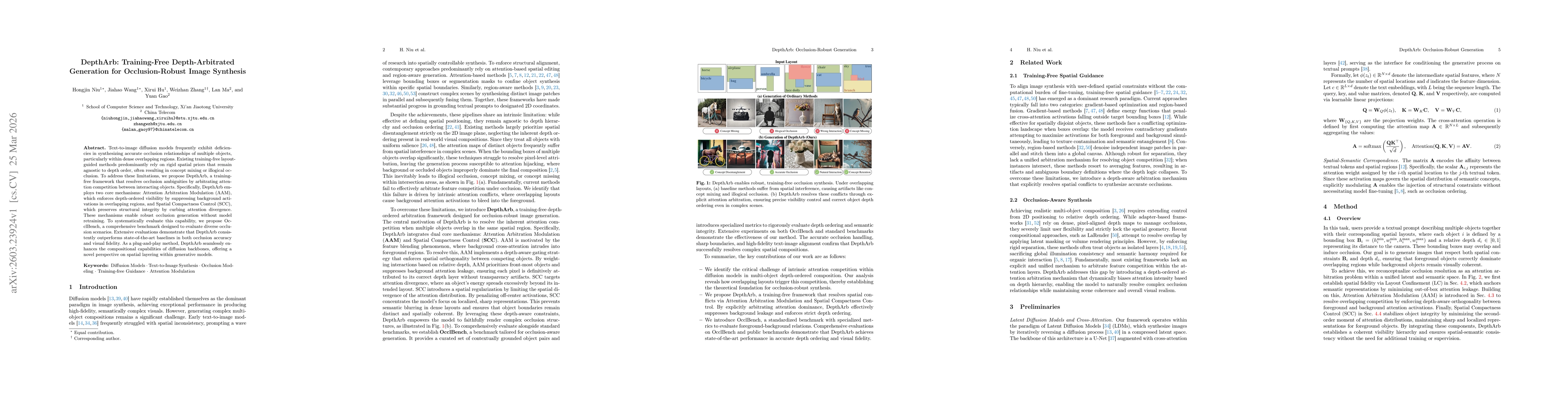 Thumbnail for DepthArb: Training-Free Depth-Arbitrated Generation for Occlusion-Robust Image Synthesis