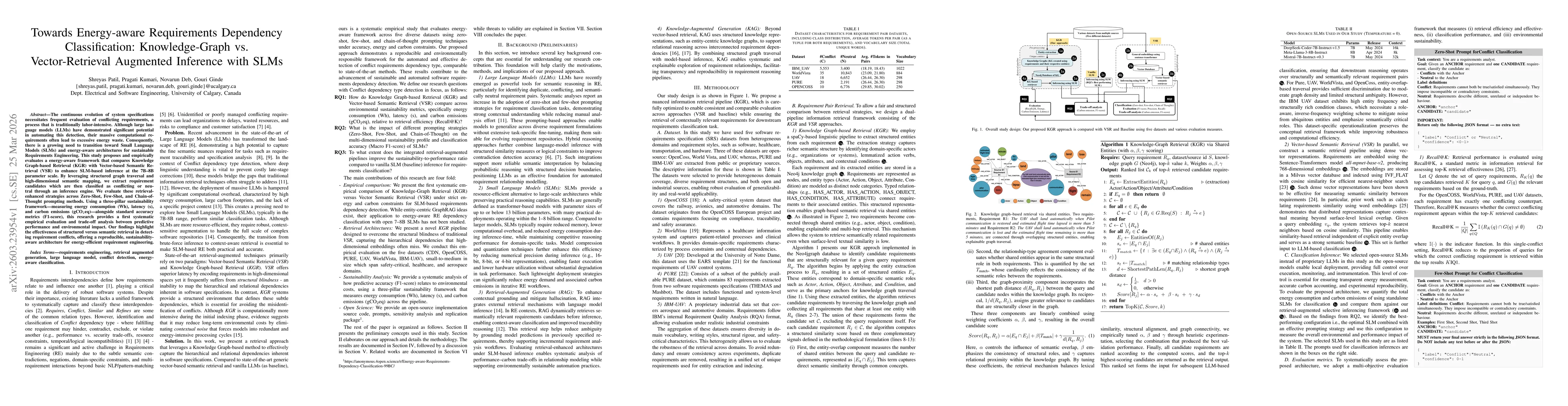 Thumbnail for Towards Energy-aware Requirements Dependency Classification: Knowledge-Graph vs. Vector-Retrieval Augmented Inference with SLMs
