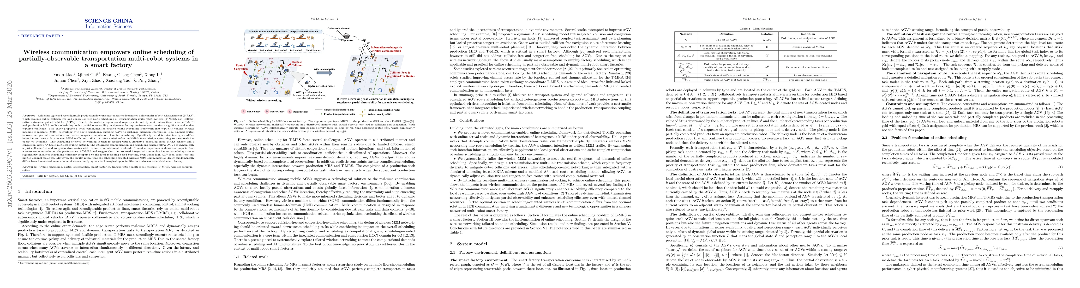 Thumbnail for Wireless communication empowers online scheduling of partially-observable transportation multi-robot systems in a smart factory