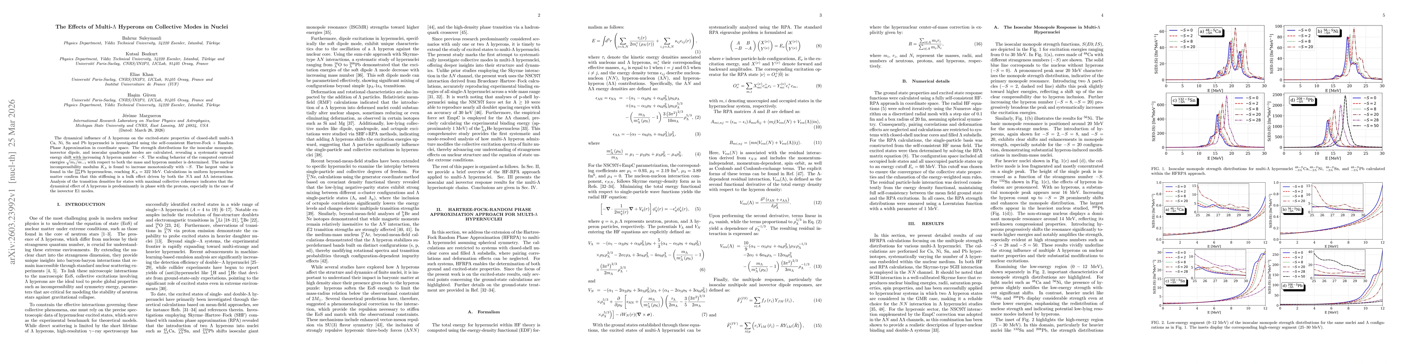 Thumbnail for The Effects of Multi-$Λ$ Hyperons on Collective Modes in Nuclei