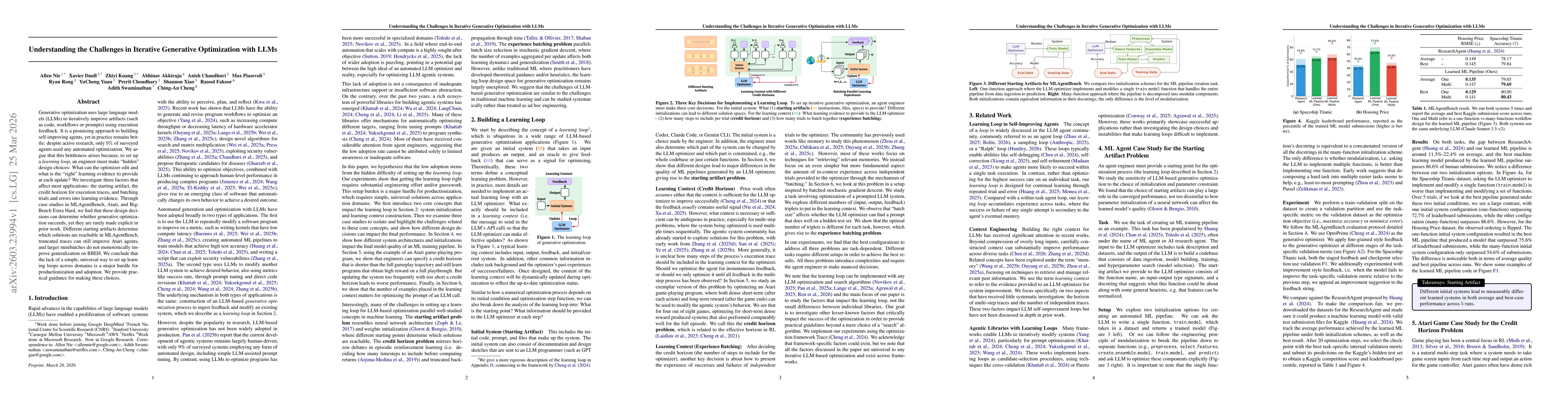 Thumbnail for Understanding the Challenges in Iterative Generative Optimization with LLMs