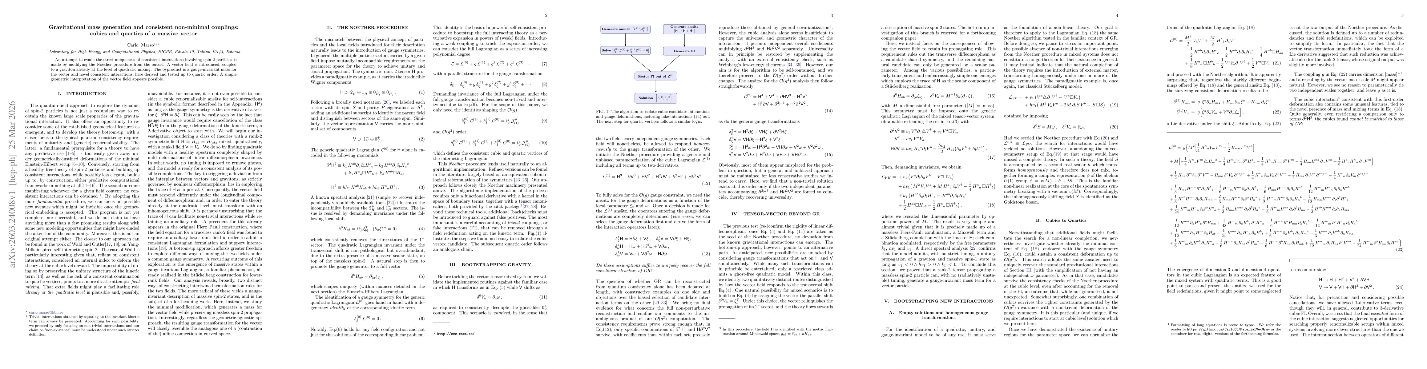Thumbnail for Gravitational mass generation and consistent non-minimal couplings: cubics and quartics of a massive vector