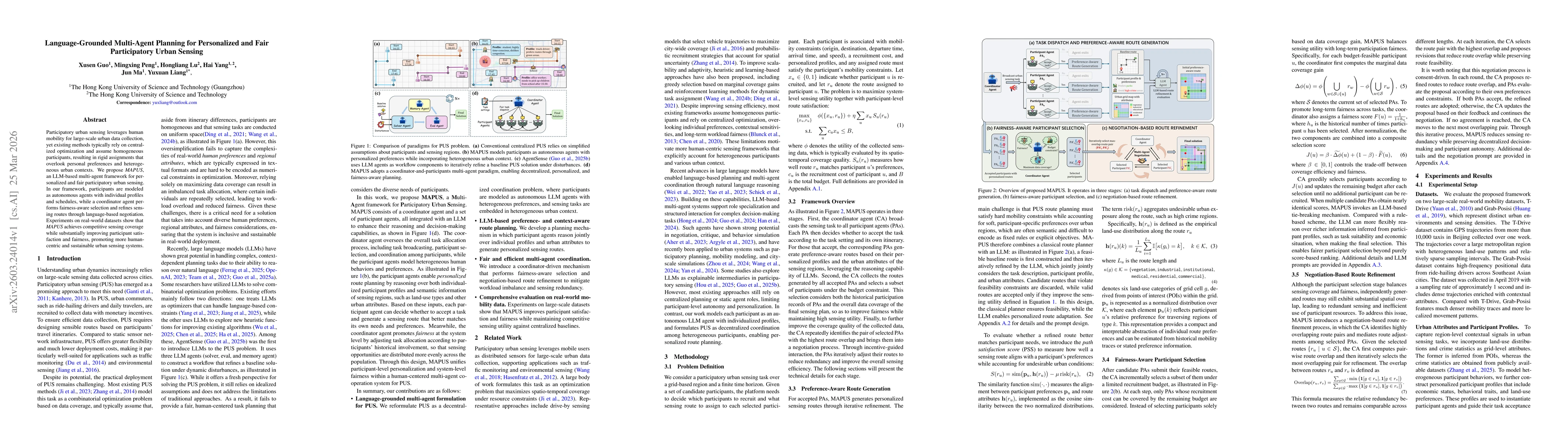 Thumbnail for Language-Grounded Multi-Agent Planning for Personalized and Fair Participatory Urban Sensing