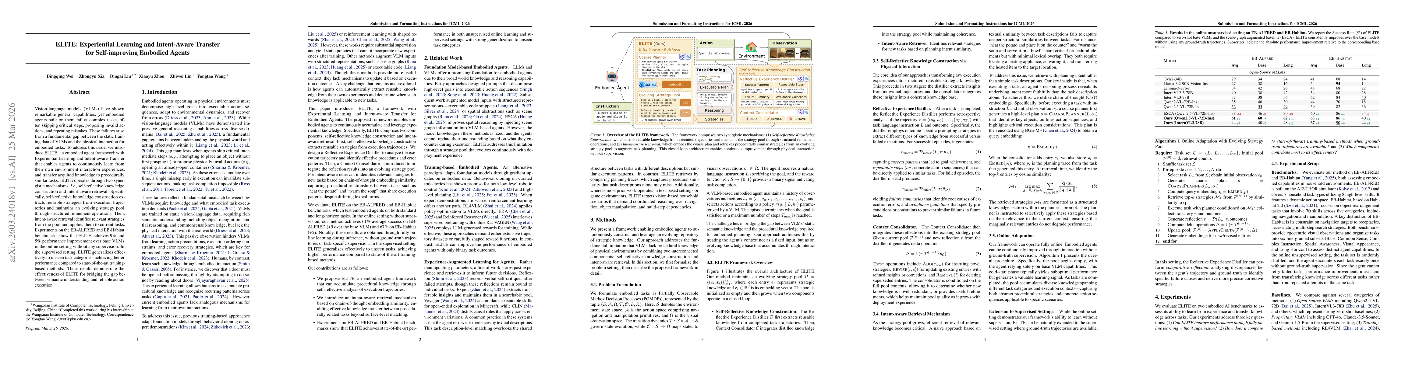 Thumbnail for ELITE: Experiential Learning and Intent-Aware Transfer for Self-improving Embodied Agents