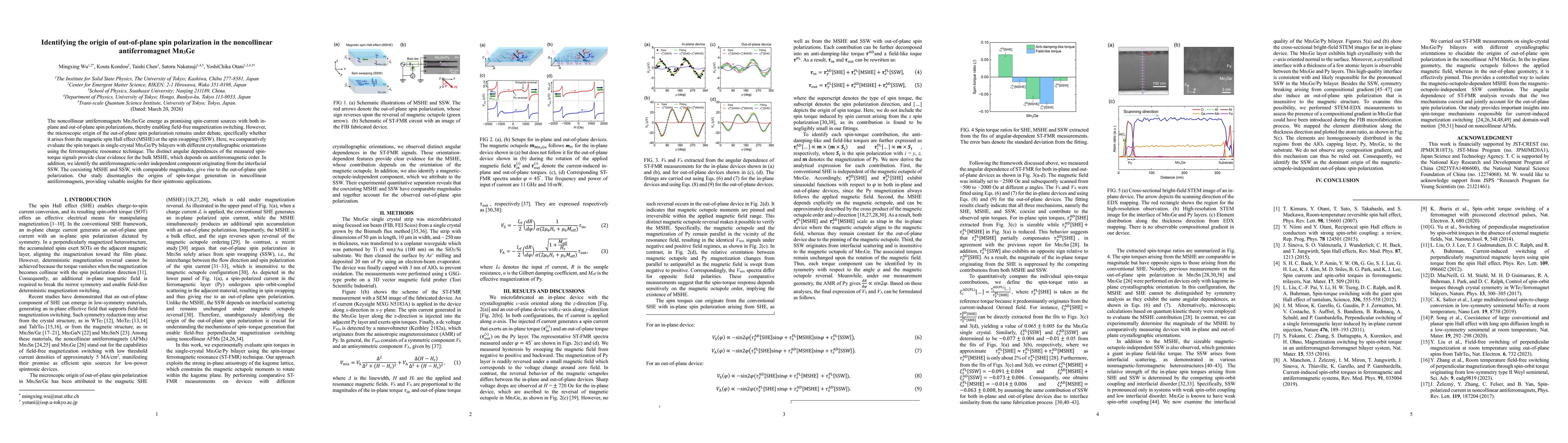 Thumbnail for Identifying the origin of out-of-plane spin polarization in the noncollinear antiferromagnet Mn$_3$Ge
