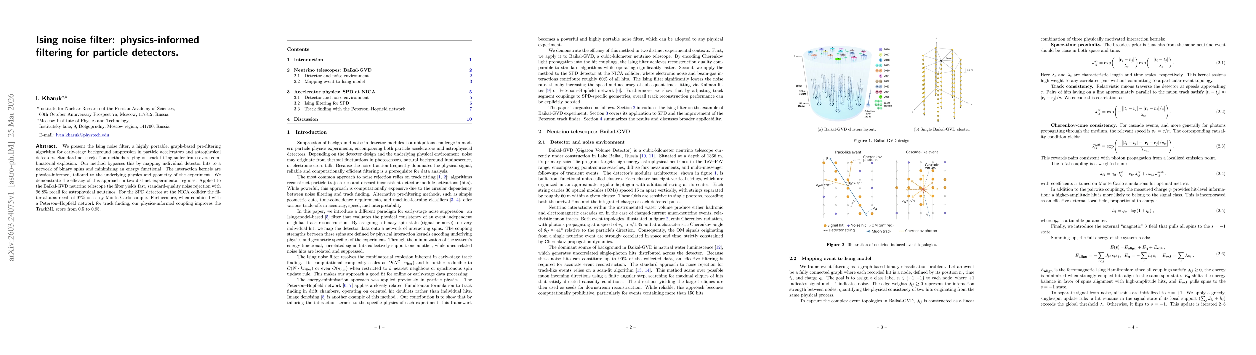 Thumbnail for Ising noise filter: physics-informed filtering for particle detectors