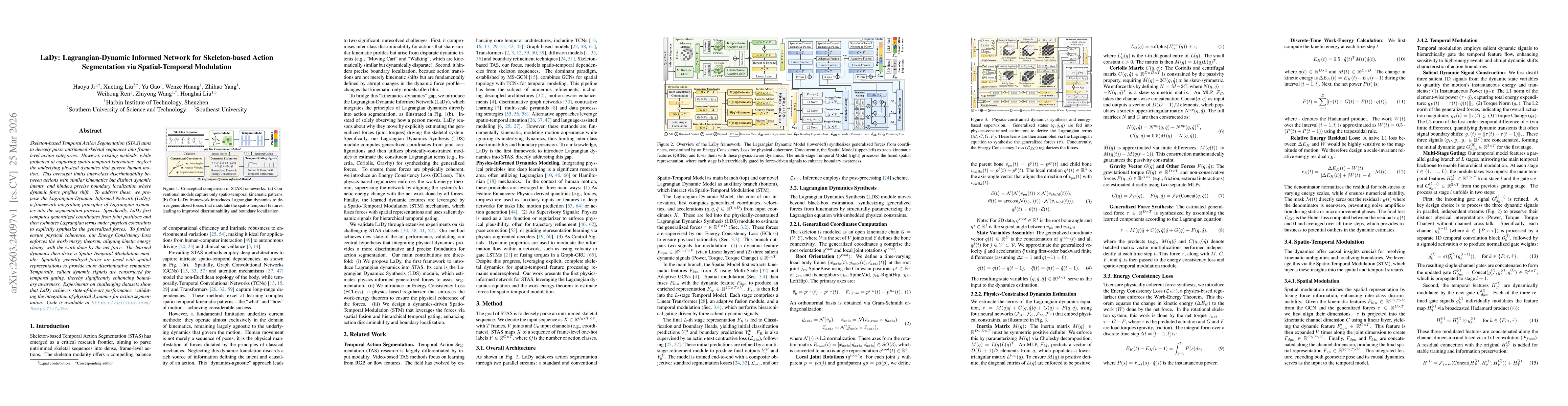 Thumbnail for LaDy: Lagrangian-Dynamic Informed Network for Skeleton-based Action Segmentation via Spatial-Temporal Modulation